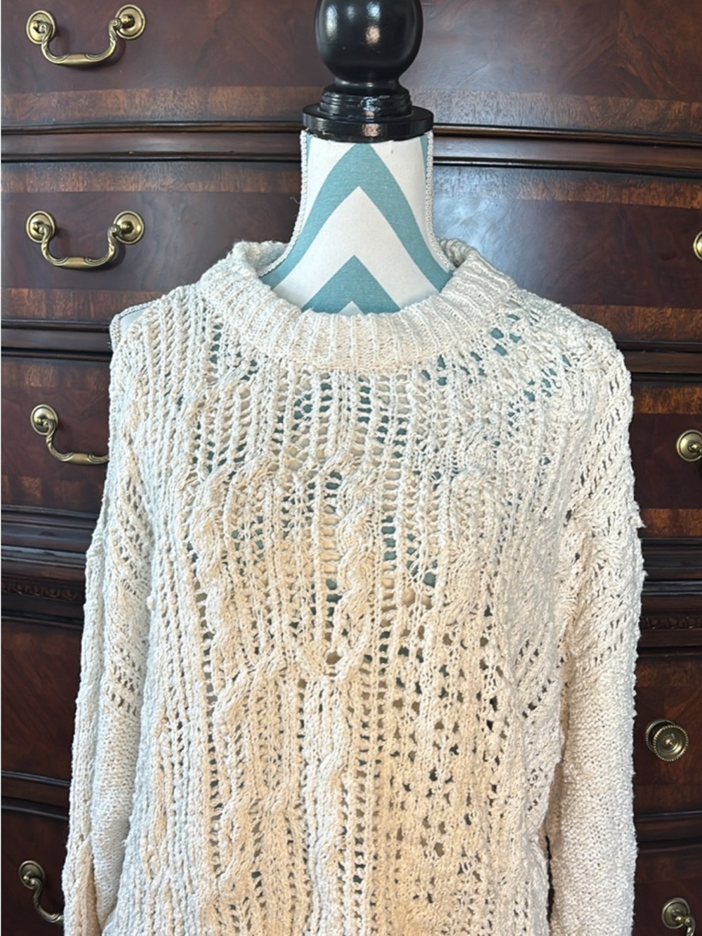 Free People ocean cold shoulder over sized sweater
